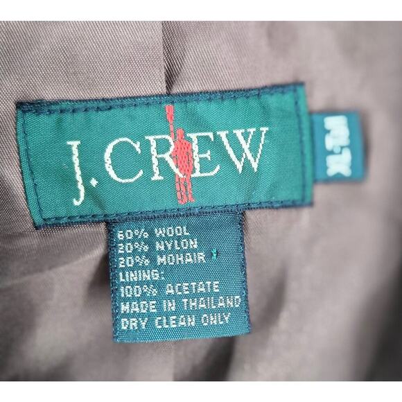 Vintage J. Crew Wool Mohair Blend Army Green Blazer Sport Coat Mens XL-Tall - Picture 3 of 8